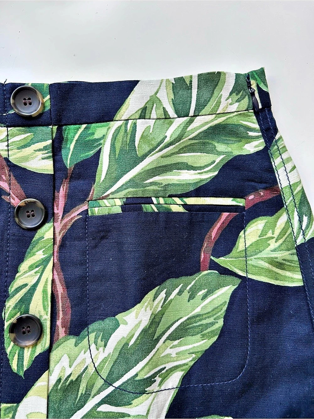 Ann Taylor Floral Linen Skirt - Picture 4 of 5